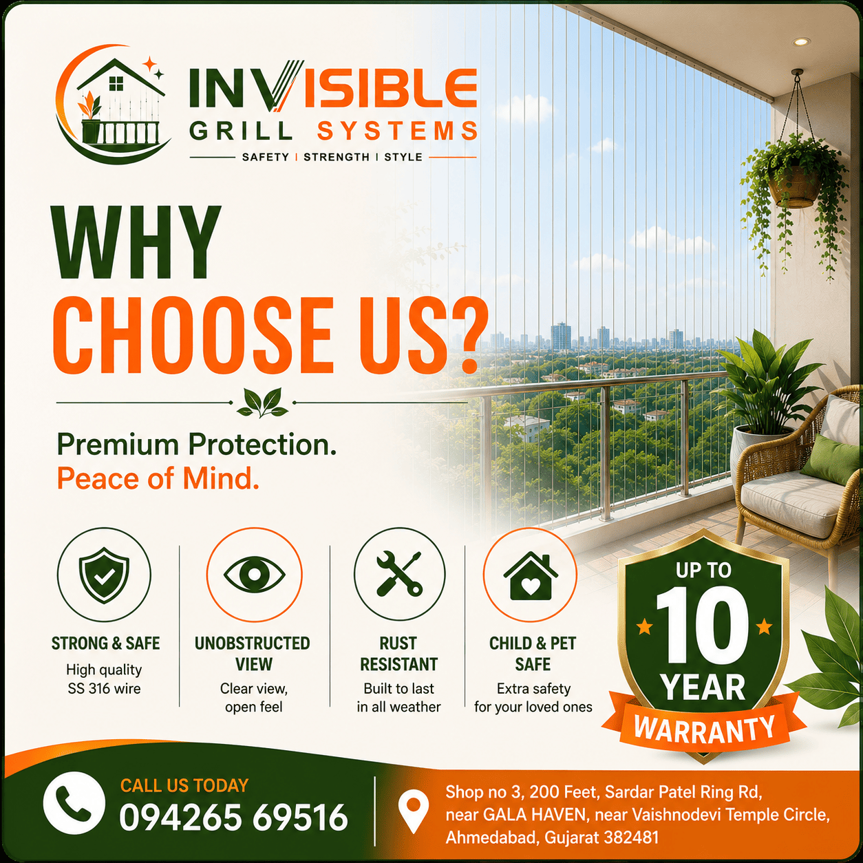Why Choose Us - Invisible Grill Ahmedabad